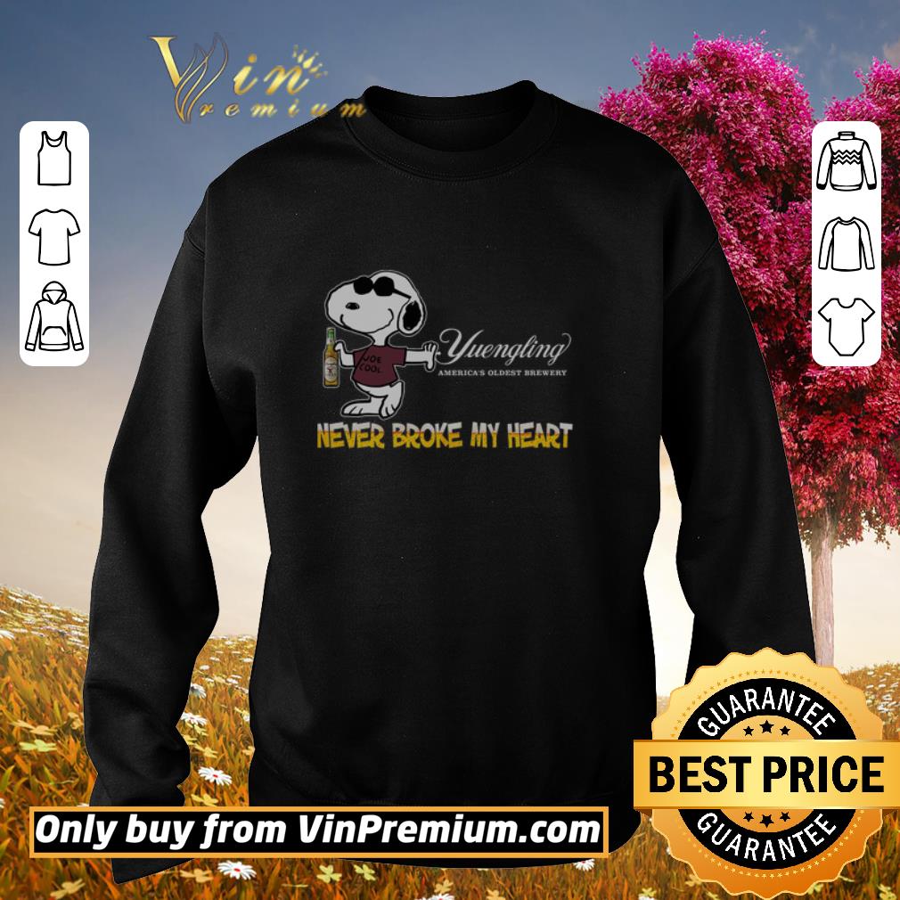 Original Snoopy Yuengling America's Oldest Brewery Never Broke My Heart shirt 2 Original Snoopy Yuengling America's Oldest Brewery Never Broke My Heart shirt