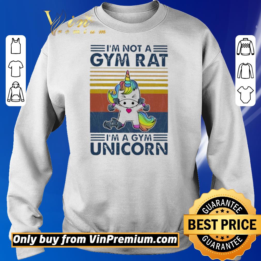 Original I’m not a GYM rat i’m a Gym Unicorn vintage shirt 3