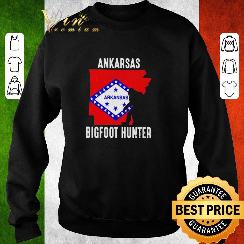 Funny Arkansas Flag Bigfoot Hunter shirt 2 Funny Arkansas Flag Bigfoot Hunter shirt