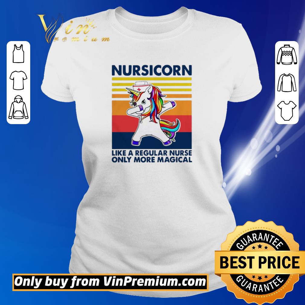 Awesome Nursicorn Like A Regular Nurse Only More Magical Vintage shirt 2