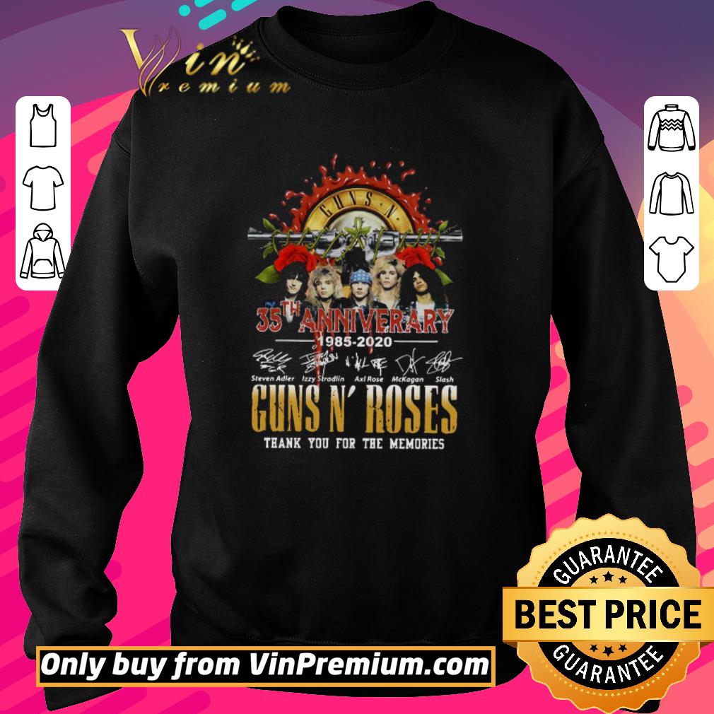 Original Guns N’ Roses 35th Anniversary 1985 2020 Thank You For The Memories Signature shirt 2 Original Guns N’ Roses 35th Anniversary 1985 2020 Thank You For The Memories Signature shirt