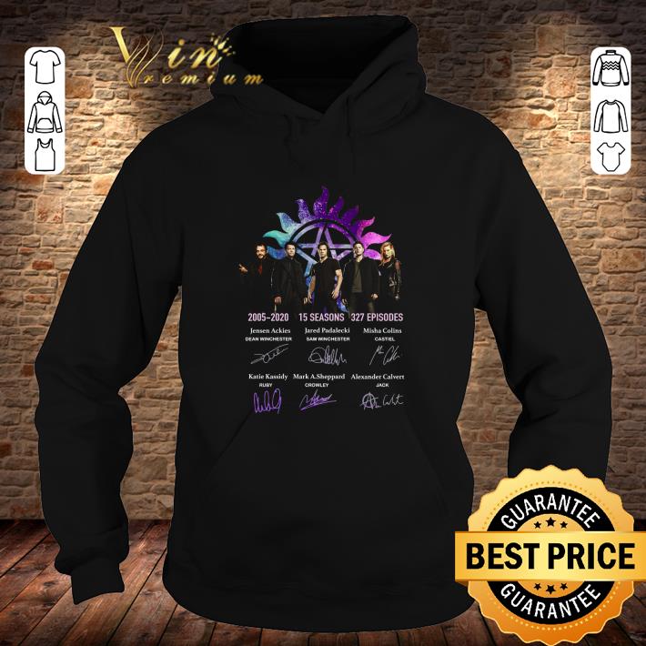 Best Supernatural TV Show characters 2005-2020 15 seasons 327 ep signatures shirt 3 Best Supernatural TV Show characters 2005-2020 15 seasons 327 ep signatures shirt