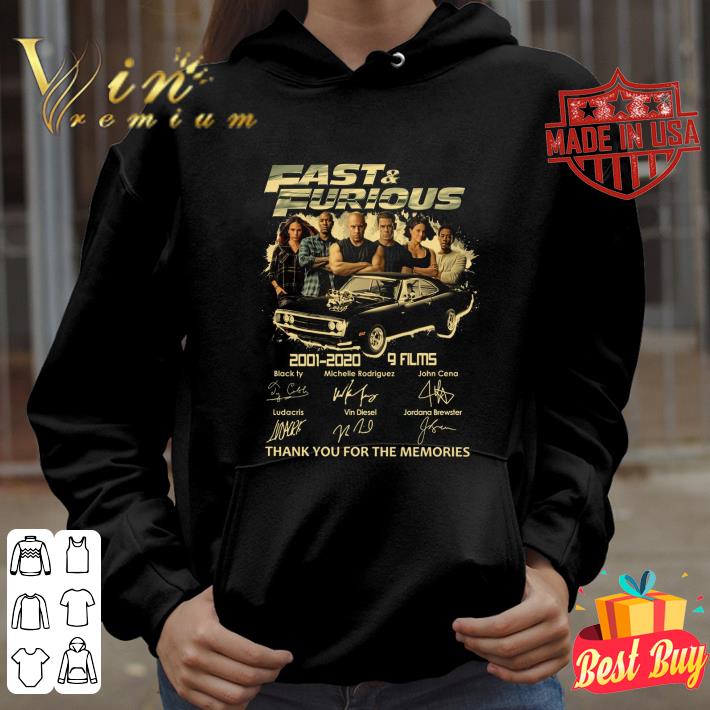 Best Fast & Furious 2001-2020 9 films signatures characters shirt 10 Best Fast & Furious 2001-2020 9 films signatures characters shirt