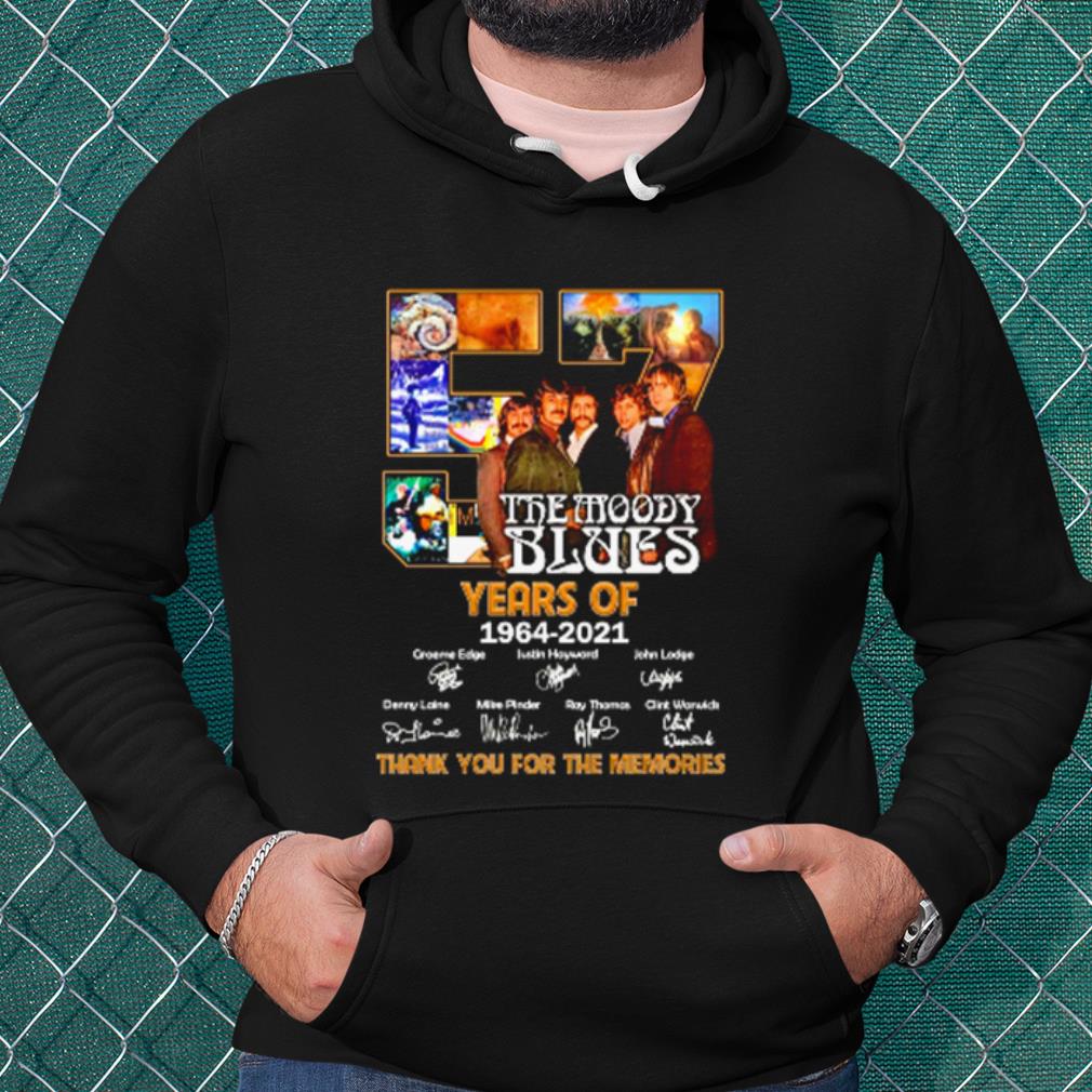 Official 57 Years Of The Moody Blues 1964 2021 Thank You For The Memories shirt