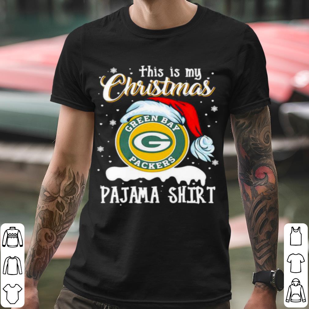 Premium Green Bay Packers Pajama Hat Santa This Is My Christmas shirt