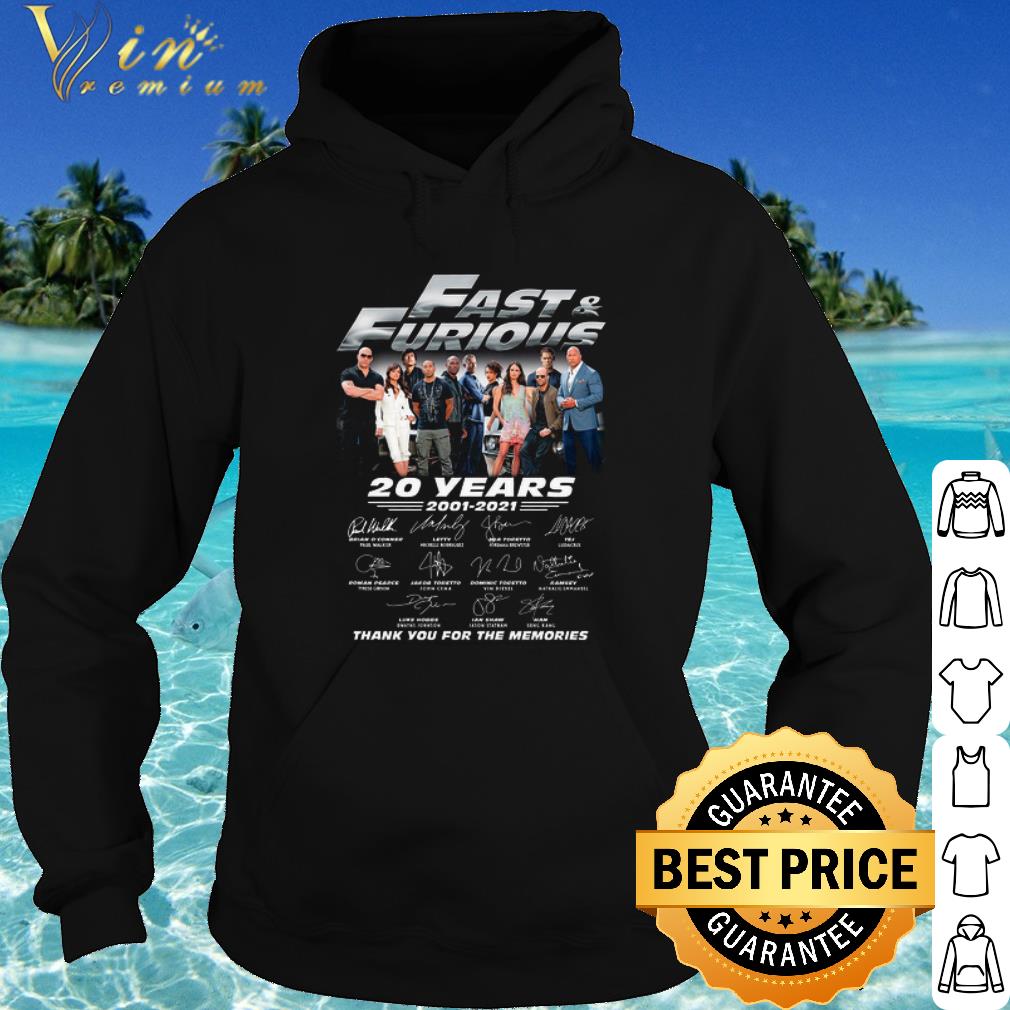 Nice Fast And Furious 20 Years 2001 2021 Thank You For The Memories Signature shirt 2 Nice Fast And Furious 20 Years 2001 2021 Thank You For The Memories Signature shirt