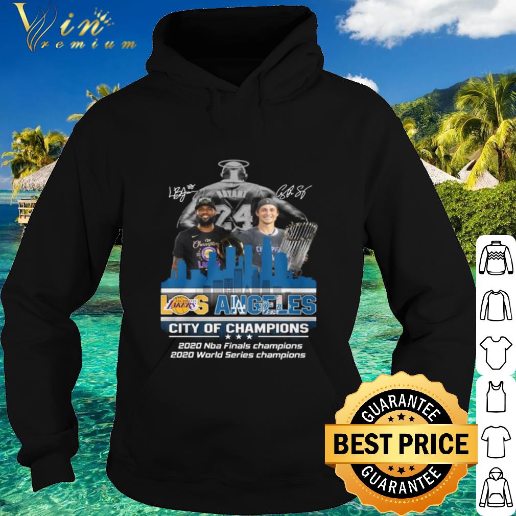 Best Kobe Bryant LeBron James and Corey Seager City Of Champions Signature shirt