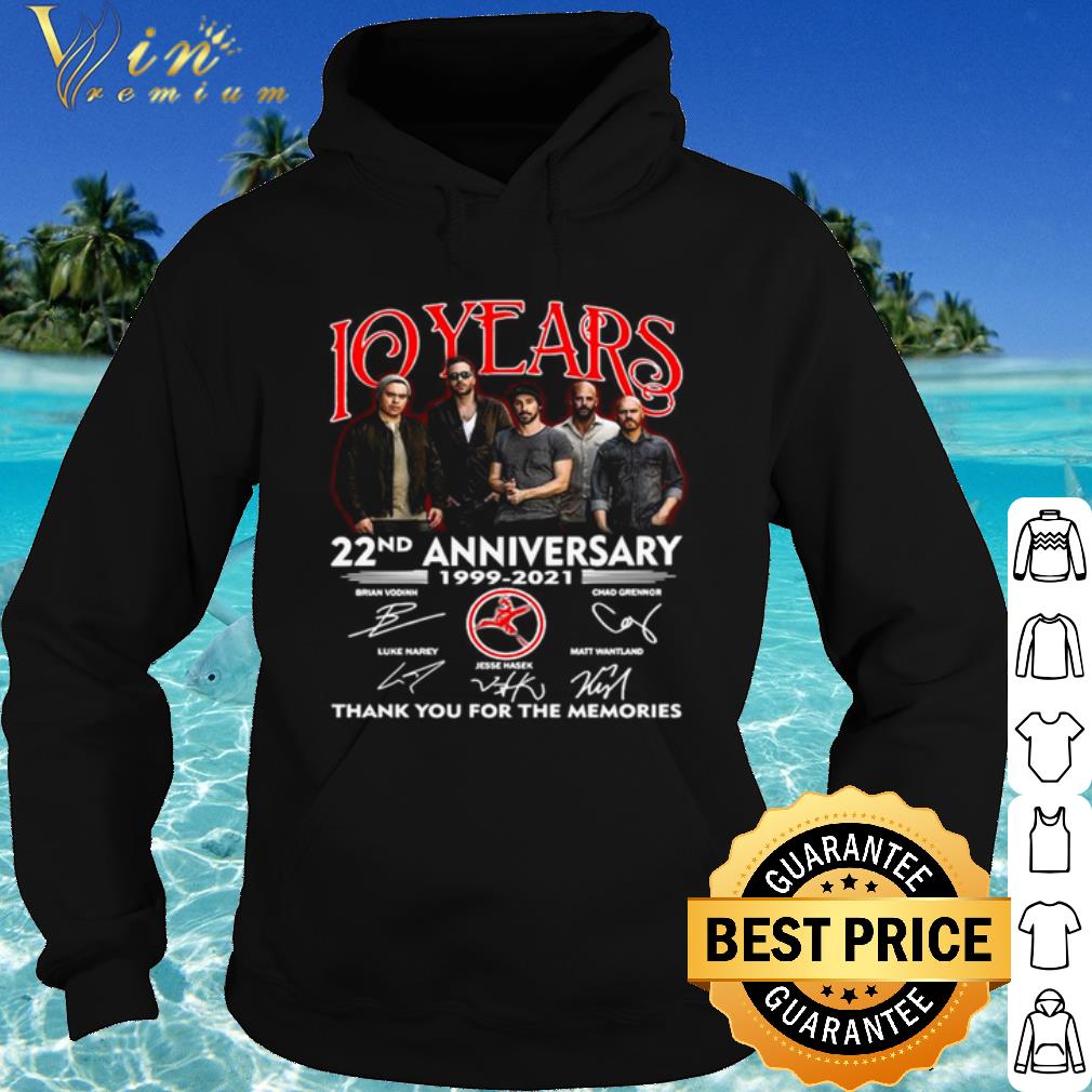 Nice 10 Years 22nd Anniversary Thank You For The Memories Signatures shirt
