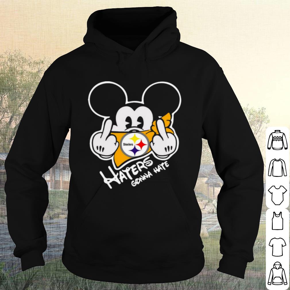 Best Mickey Mouse Face Mask Pittsburgh Steelers Fuck Haters Gonna Hate shirt