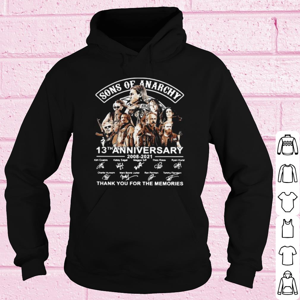 Premium Sons Of Anarchy 13th Anniversary 2008 2021 Thank You For The Memories shirt
