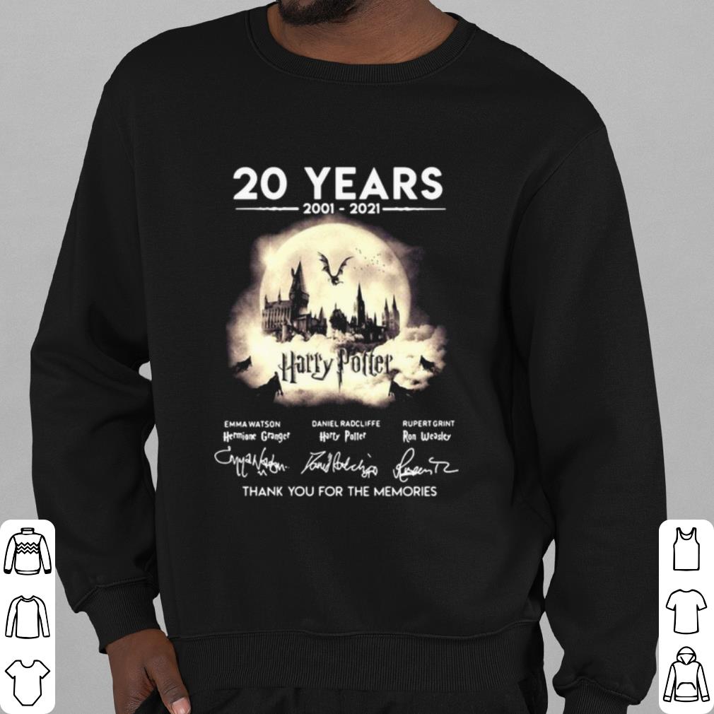 Nice 20 Years 2001 2021 Harry Potter Signatures Thank The Memories Signature shirt