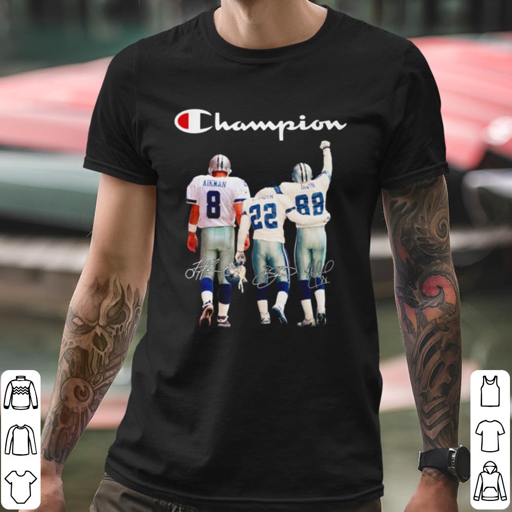 Official Dallas Cowboys Champions Aikman Smith Irvin Signature shirt
