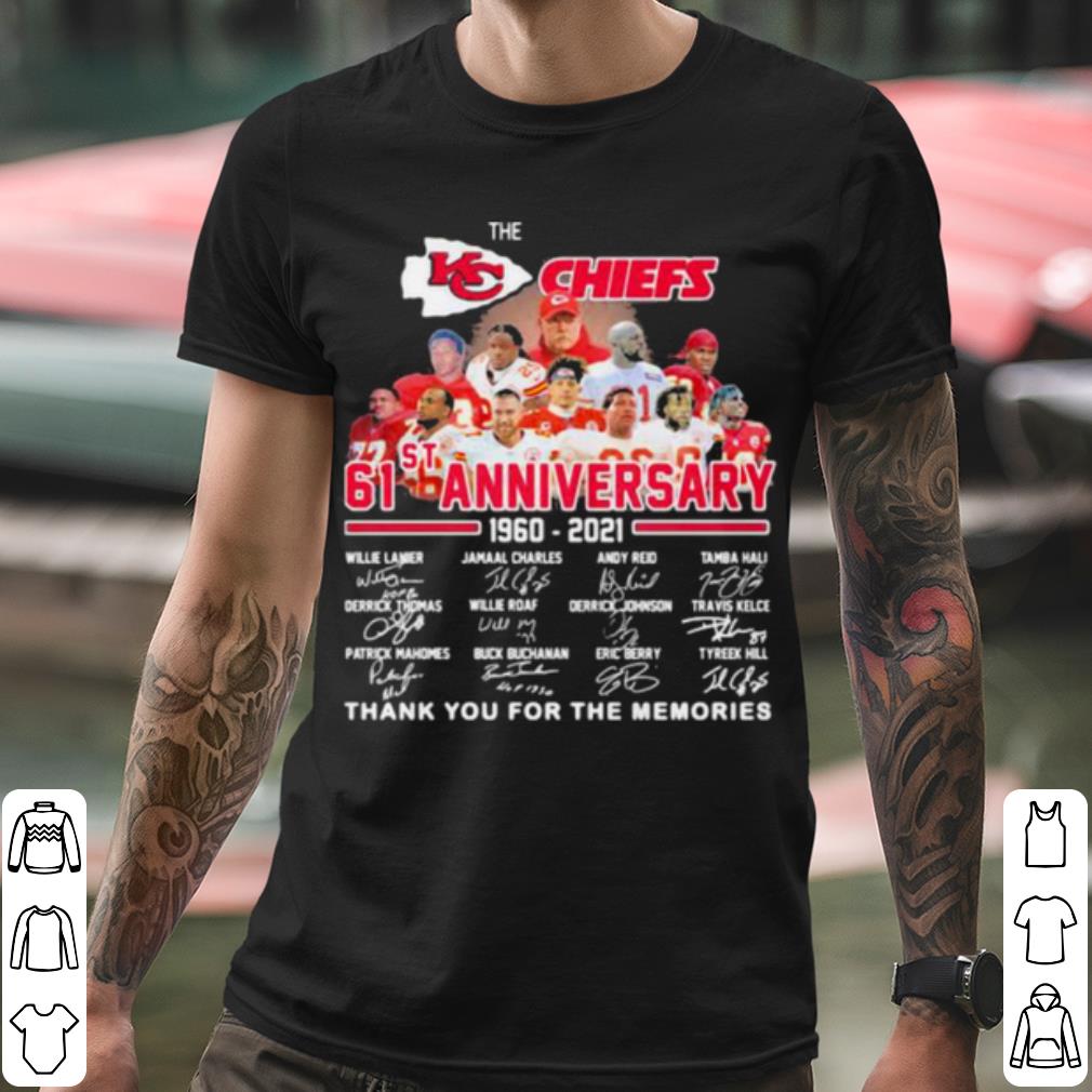 Official Kansas City Chiefs 61st Anniversary Thank The Memories Signature shirt