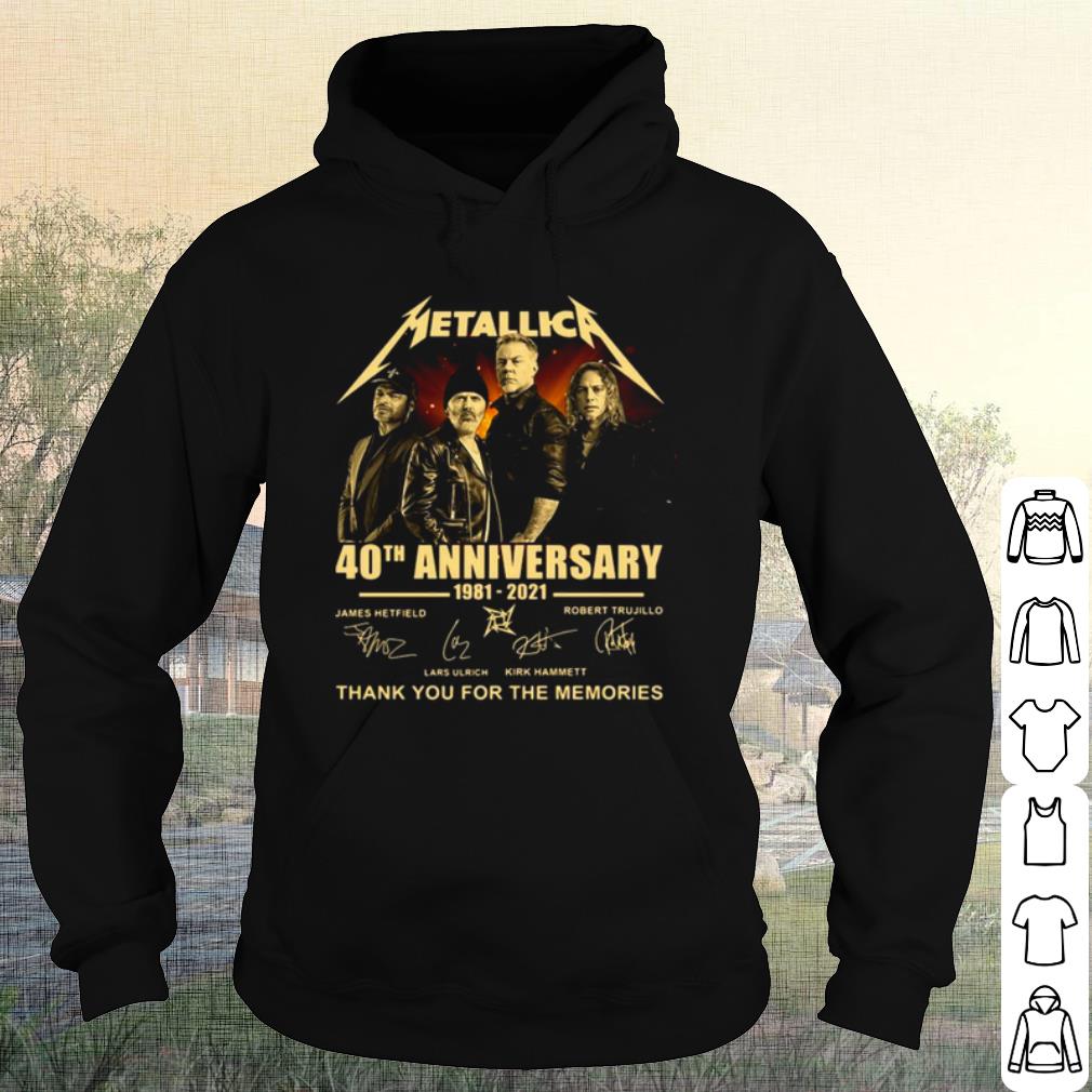 Best Metallica 40th Anniversary 1981 2021 Thank For The Memories Signature shirt