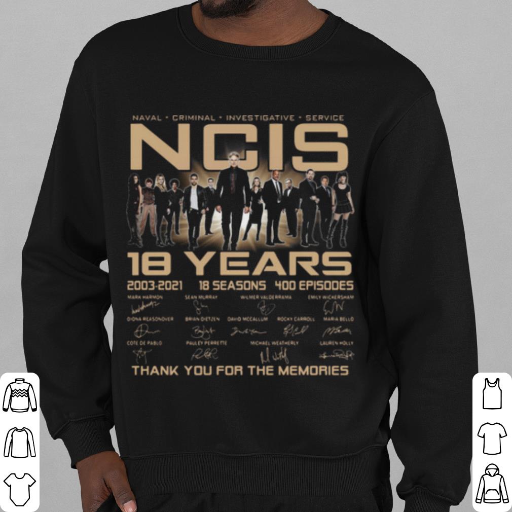 Nice Naval Criminal Ncis 18 Years Signatures Thank The Memories Signature shirt