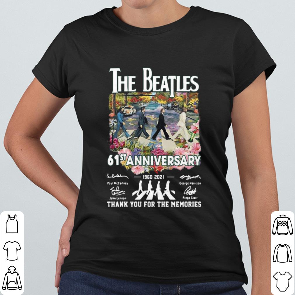 Official The Beatles 61st Anniversary Signature Thank You For The Memories shirt 2 Official The Beatles 61st Anniversary Signature Thank You For The Memories shirt