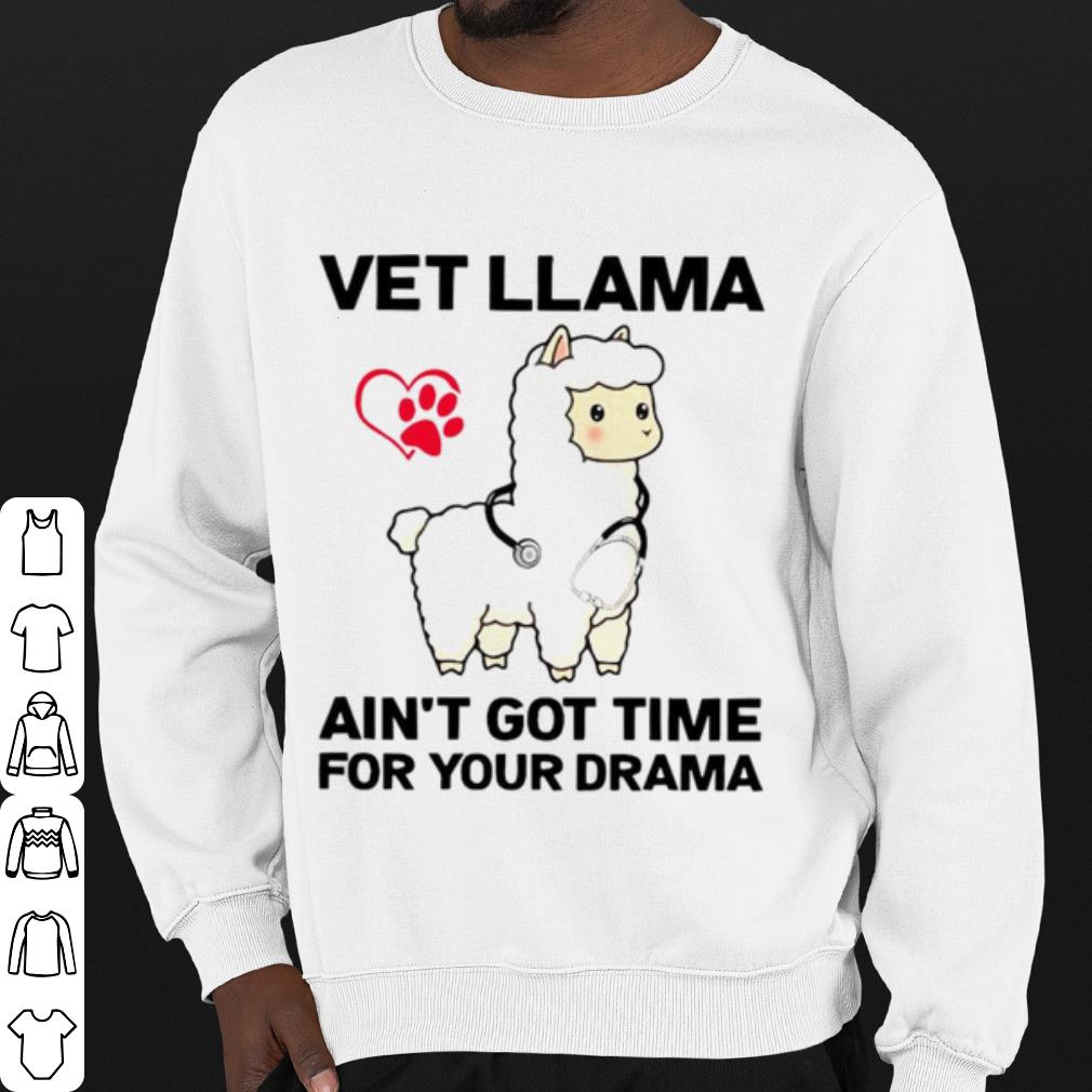 Best Vet Llama Ain't Got Time For Your Drama shirt 2 Best Vet Llama Ain't Got Time For Your Drama shirt