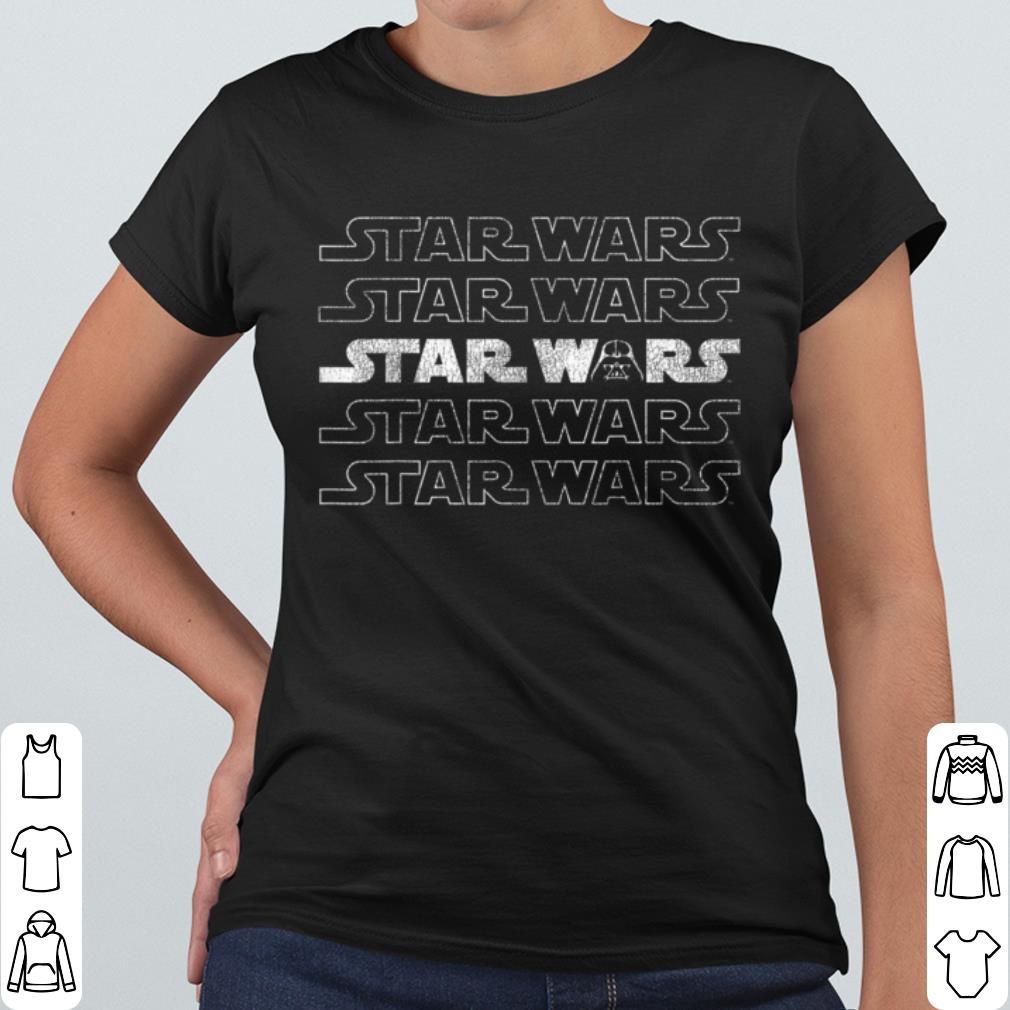 Cool Star Wars Darth Vader Logo Stack shirt