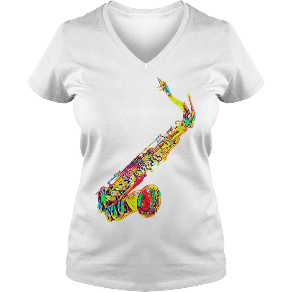 Saxophone Musician Player Jazz Funk Rock Music Shirt 5 Saxophone Musician Player Jazz Funk Rock Music V Neck
