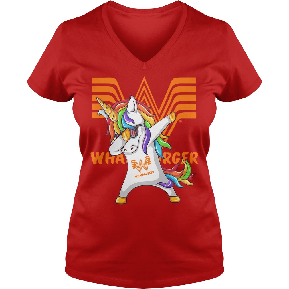 Unicorn Whataburger Dabbing Shirt 17 Unicorn Whataburger Dabbing V Neck