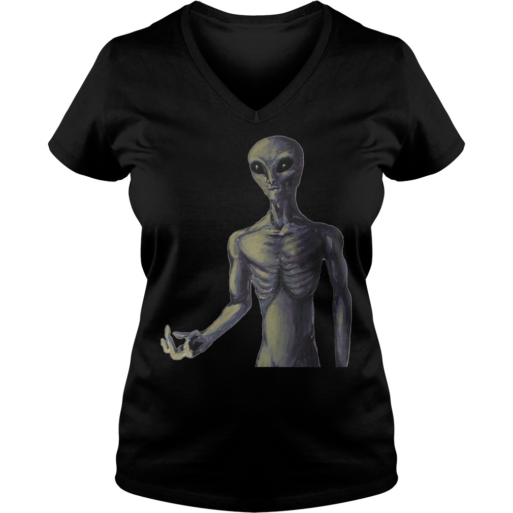 Gray Alien T-Shirt 17 Gray Alien V Neck