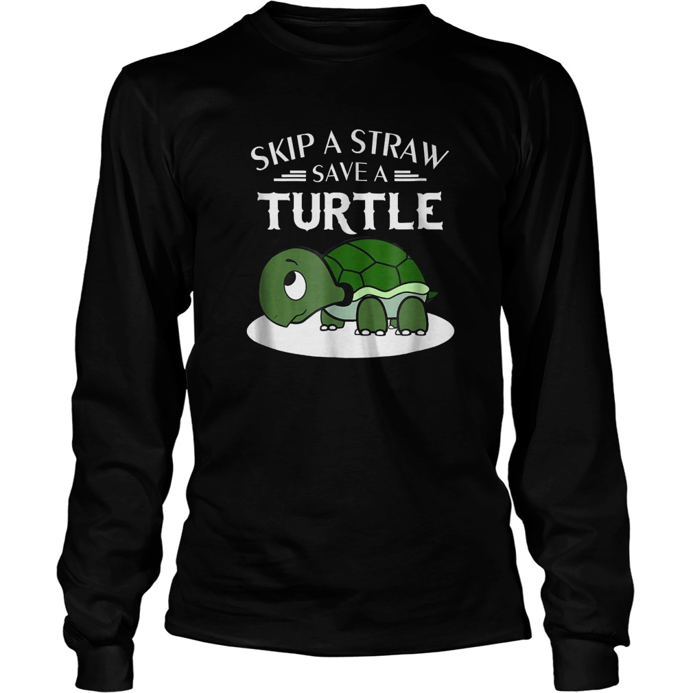 A Straw Save A Turtle T-Shirt 3 A Straw Save A Turtle T-Shirt Longsleeve Tee Unisex