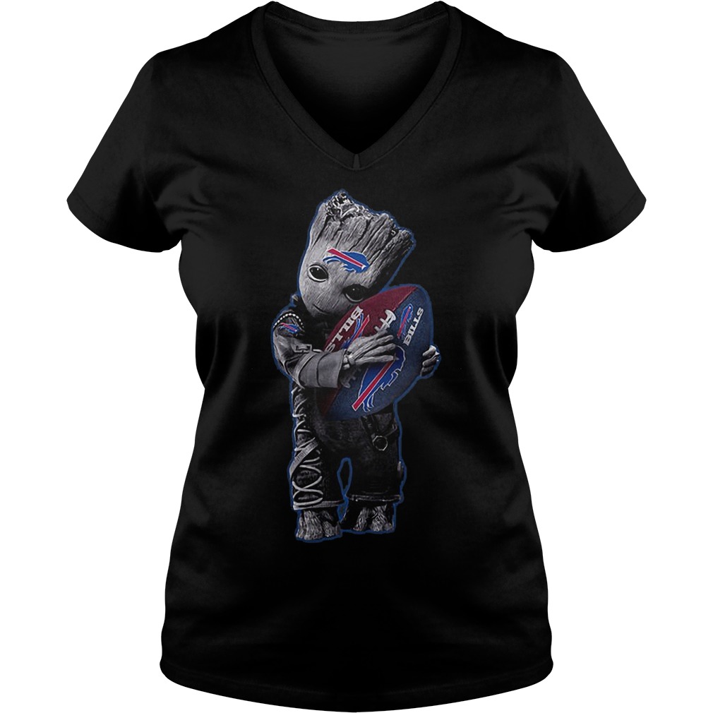 Baby Groot Hug Chicago Bears Football NFL T-Shirt 28 Baby Groot Hug Chicago Bears Football NFL T-Shirt Ladies V-Neck