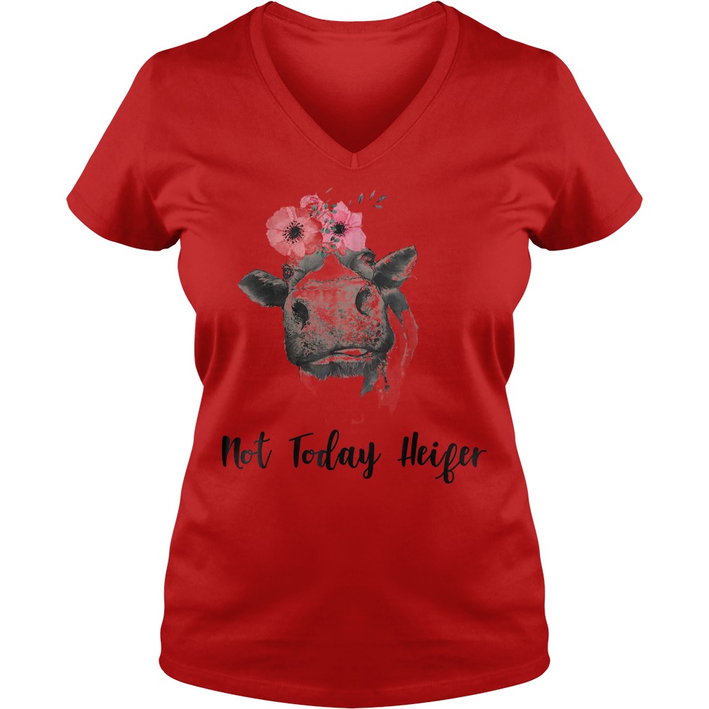 Best Not Today Heifer Farmer Cow Shirt 16 Best Not Today Heifer Farmer Cow Shirt Ladies V-Neck