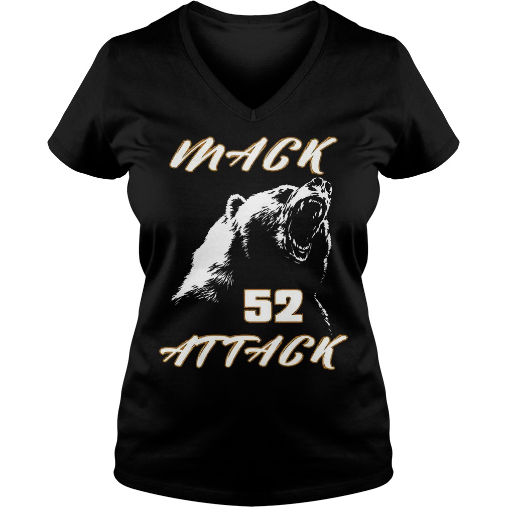 Mack attack 52 bear beast chicago Shirt 4 Mack attack 52 bear beast chicago Shirt Ladies V-Neck