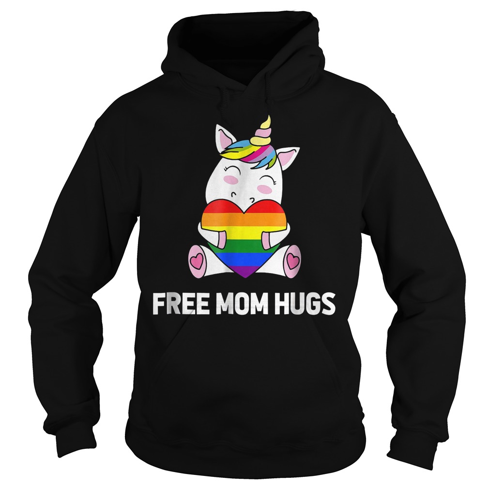 Rainbow Gay Pride Unicorn Free Mom Hugs shirt 2 Rainbow Gay Pride Unicorn Free Mom Hugs shirt Hoodie