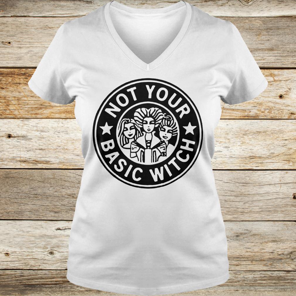 Best Price Hocus Pocus not your basic witch shirt 4 Best Price Hocus Pocus not your basic witch shirt Ladies V-Neck
