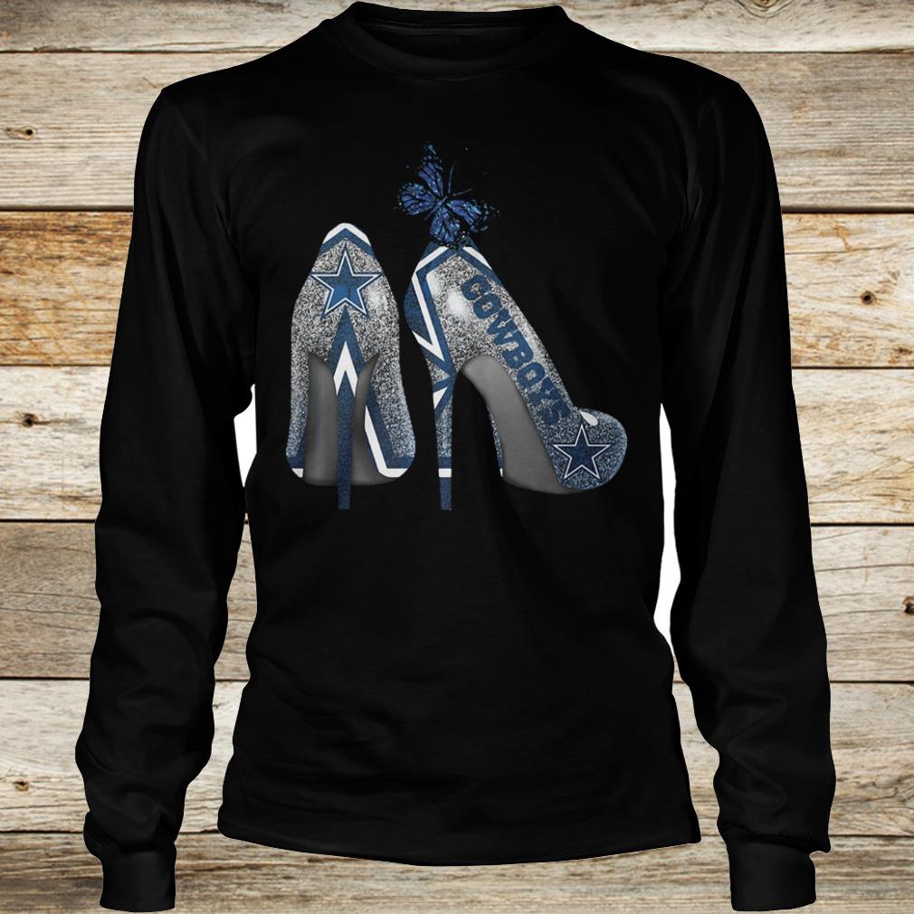 Official Dallas Cowboys Rhinestone heel shirt 13 Official Dallas Cowboys Rhinestone heel shirt Longsleeve Tee Unisex