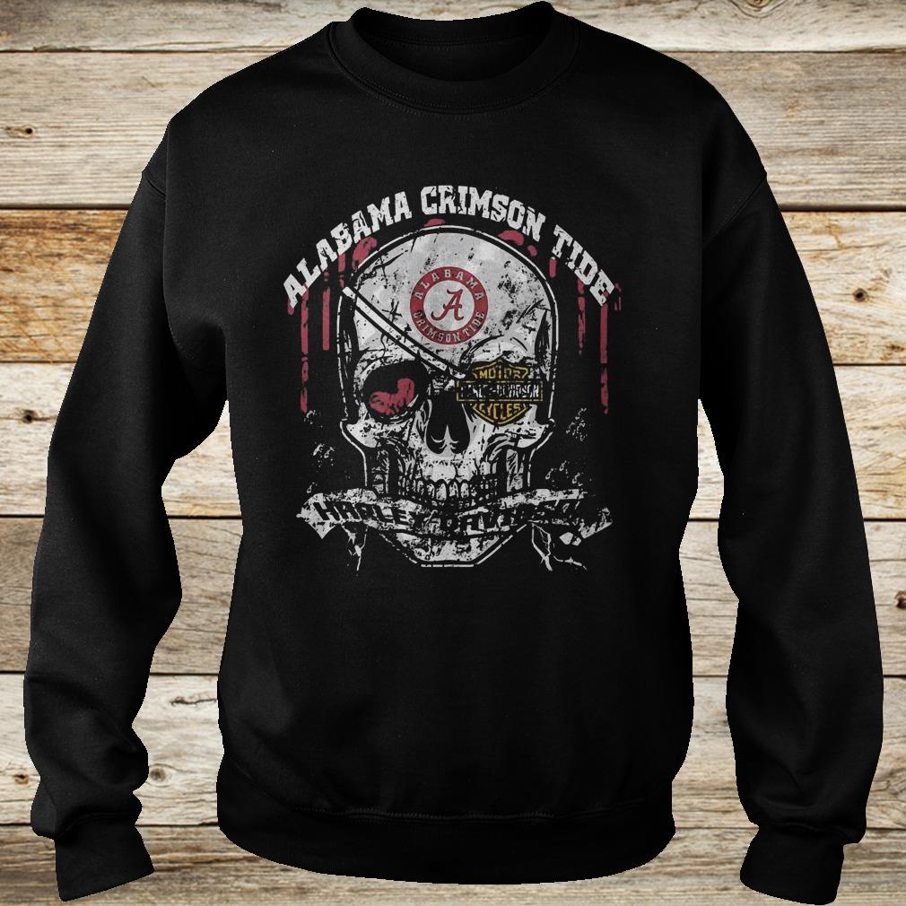Premium Skull Alabama Crimson Tide Harley Davidson shirt, hoodie