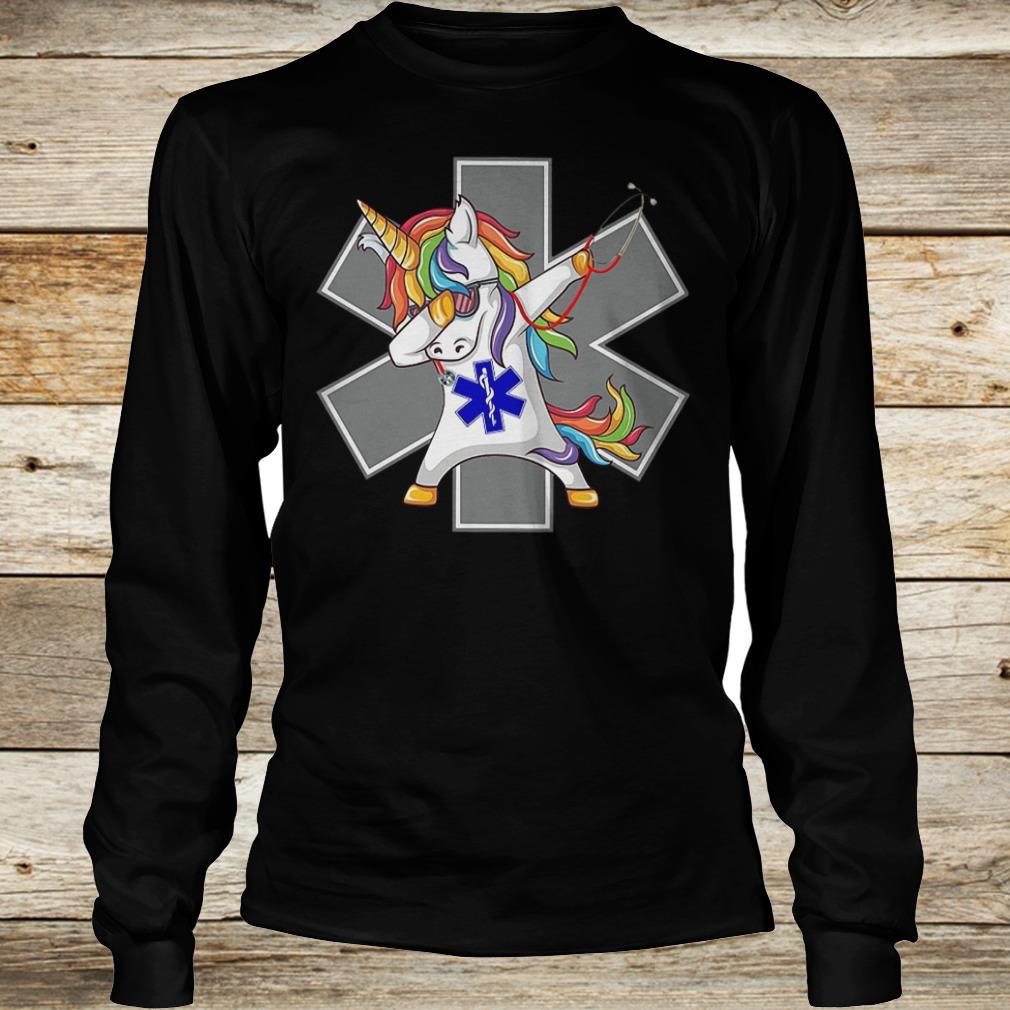 Premium Unicorn dabbing nurse strong magic shirt 5 Premium Unicorn dabbing nurse strong magic shirt Longsleeve Tee Unisex