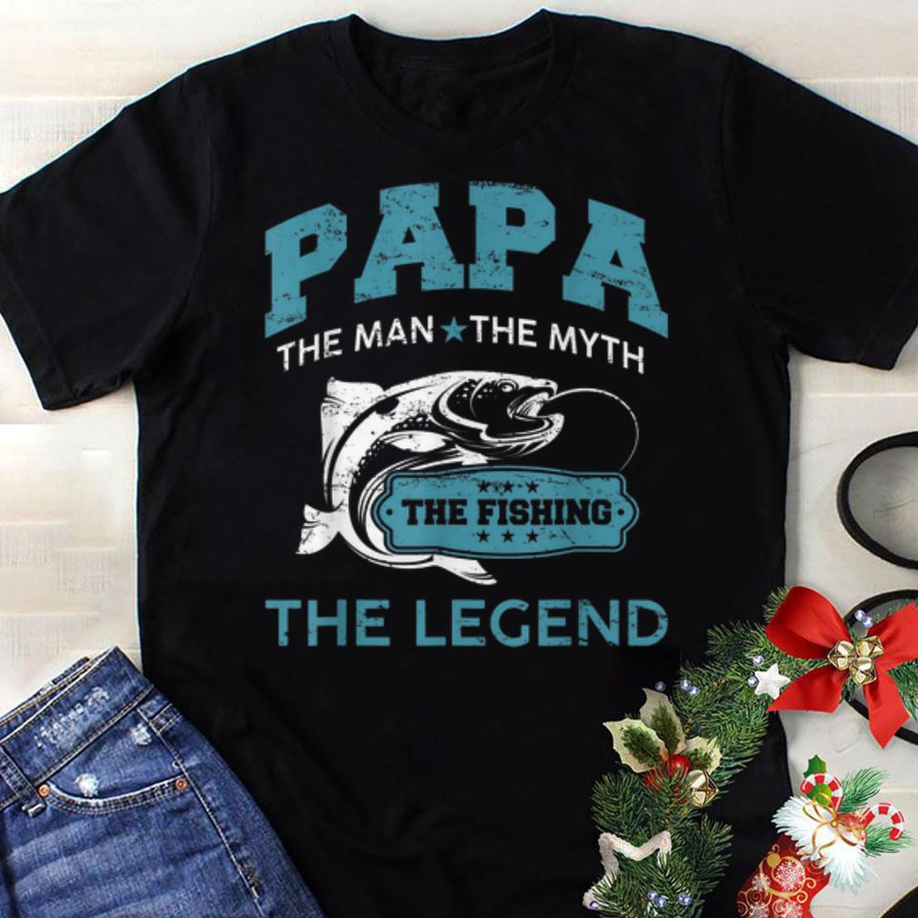 Awesome Papa Man Myth Legend Fishing Father day shirt