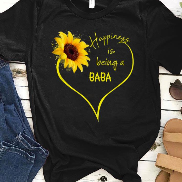 Happiness is being BaBa Flower Heart Father day shirt