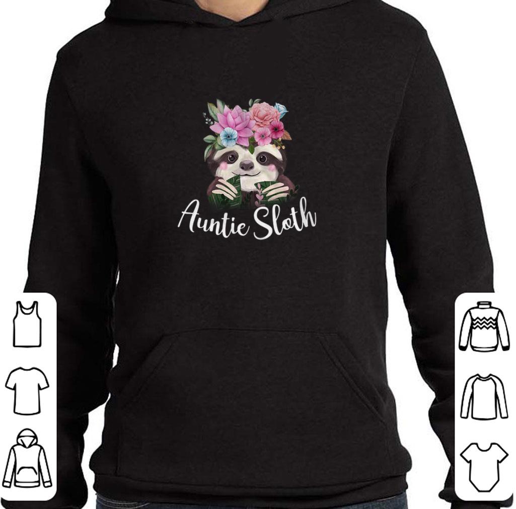 Premium Flower Auntie sloth shirt 6 Premium Flower Auntie sloth shirt
