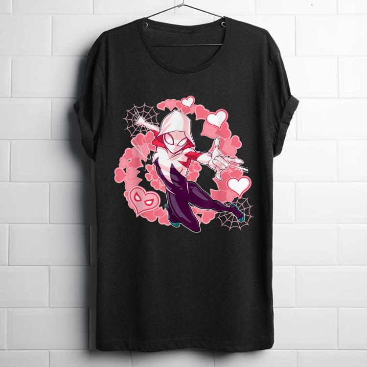 Premium Marvel Spider Man Into the Spider Verse Gwen Stacy Hearts shirt