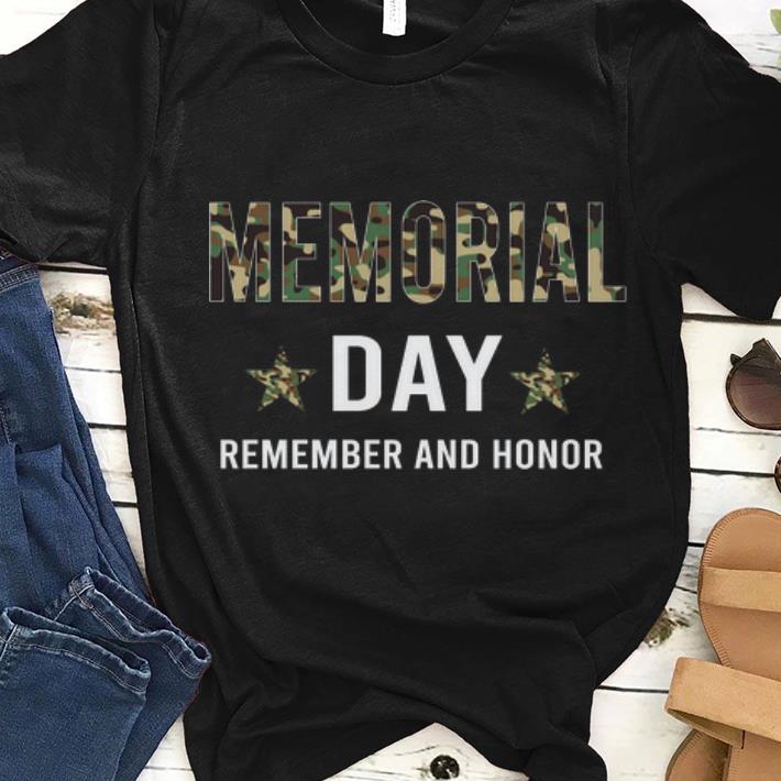 Premium Memorial Day Remember And Honor Army Uniform Shirt