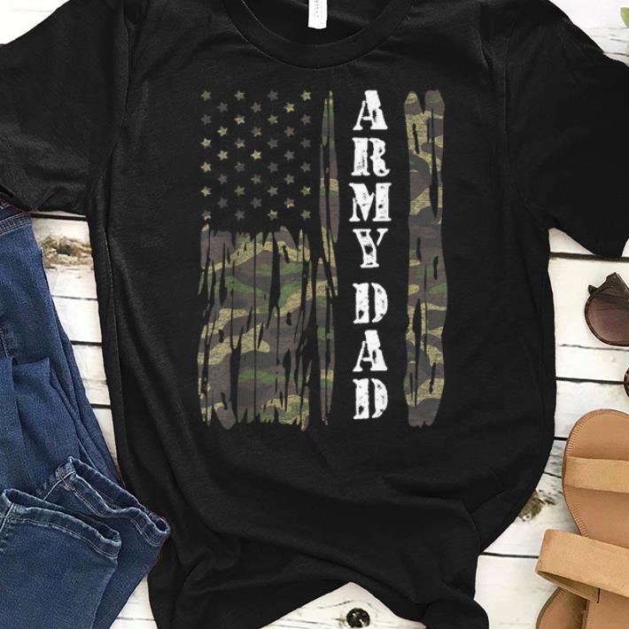Pretty Vintage US Flag Army Dad Veteran Father's Day Shirt