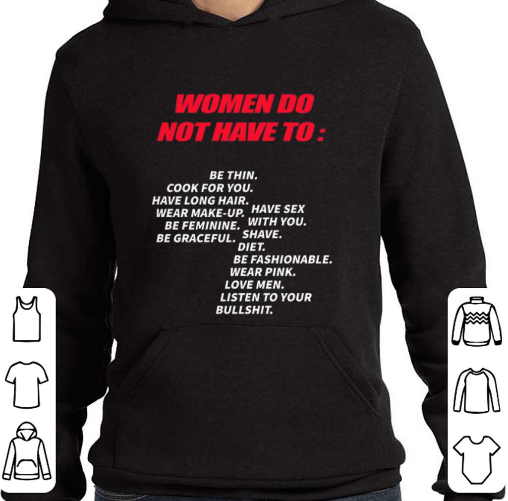 Awesome Women do not have to be thin cook for you have long hair shirt