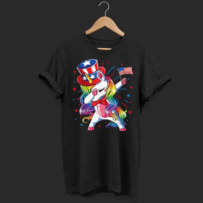 Dabbing Unicorn 4th Of Julys Girls American shirt