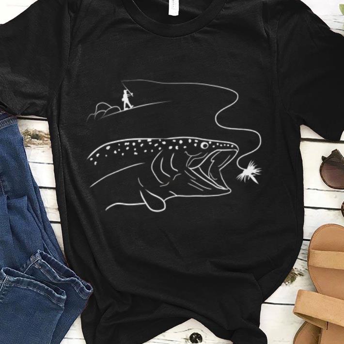 Fly Fishing Trout and Mountain shirt