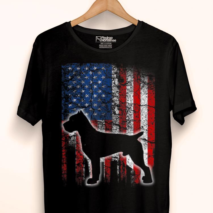 Fun American Flag Cane Corso Dog Lovers shirt