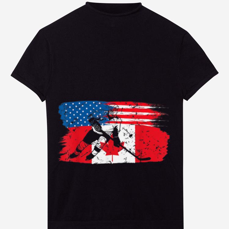Official Canadian Flag And Hockey Canada Day American Flag Shirt