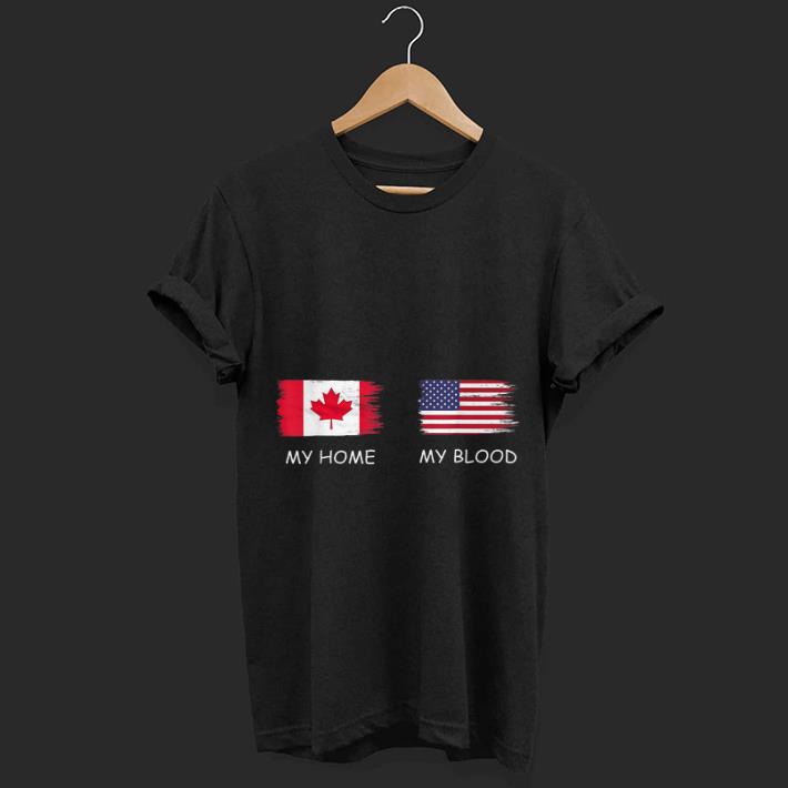 Original Canadian Blood Inside Me Canada Flag Gift Shirt