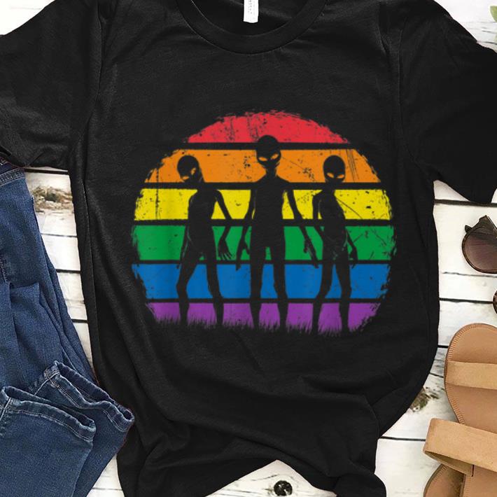 Original Gay Aliens LGBT Pride Rainbow Flag Equality Ufo World Pride shirt
