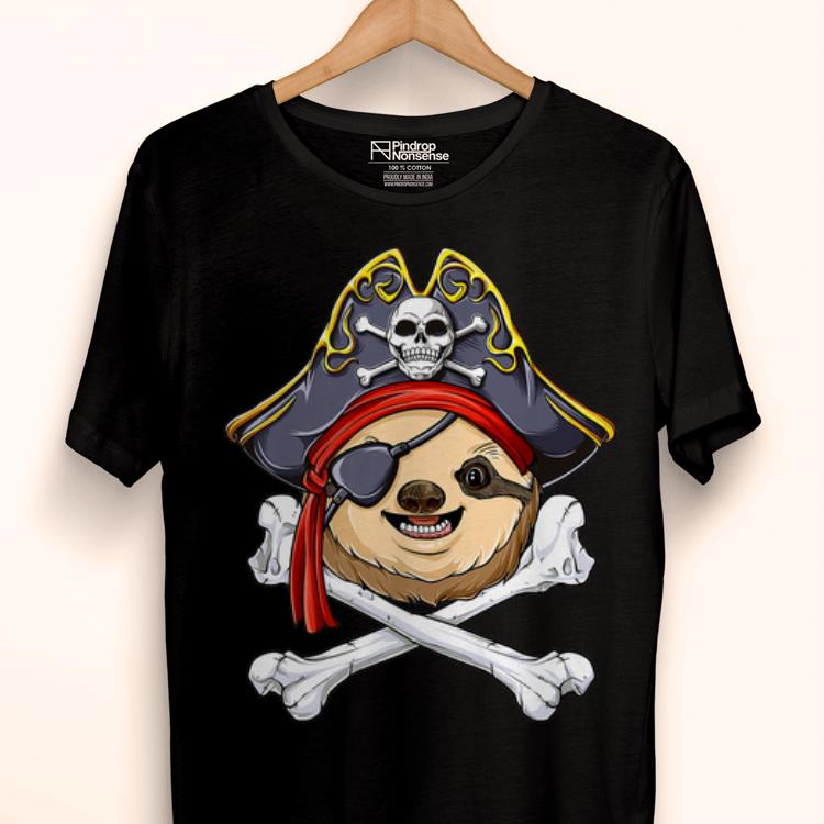 Original Sloth Pirate Jolly Roger Flag Skull And Crossbones shirt