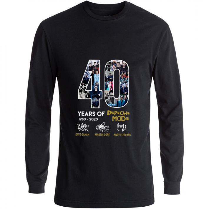 Premium 40 years of 1980-2020 Depeche Mode signatures shirt 2 Premium 40 years of 1980-2020 Depeche Mode signatures shirt