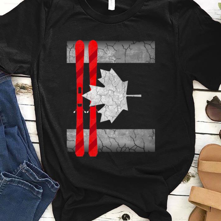 Premium Canada Day - Canada Flag Skiing Shirt